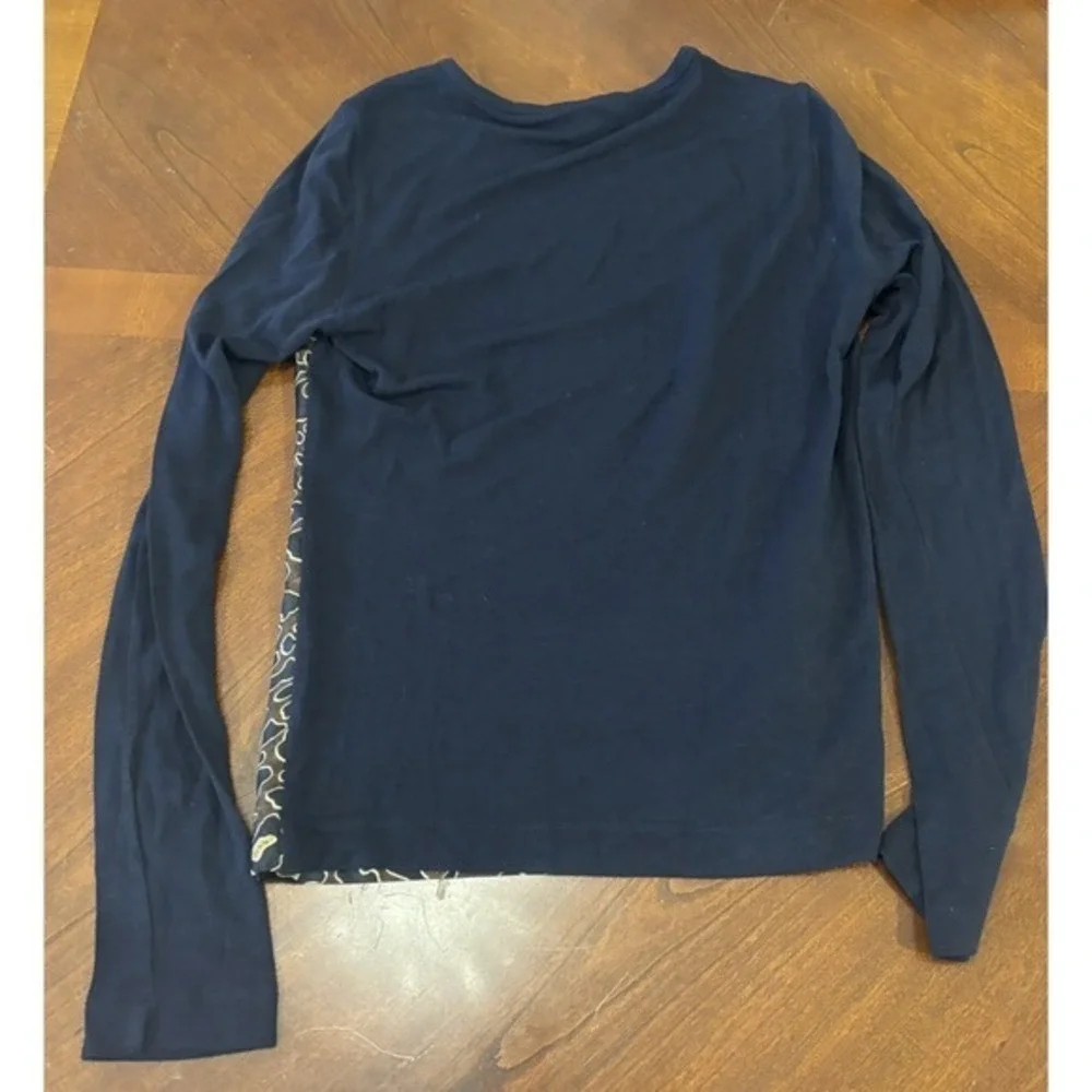 Tory Burch Womens Printed Silk Top Blouse Size XS‎